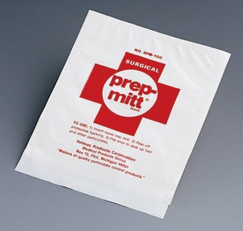Healthcare Logistics Surigical Prep Mitt - Surgical Mitt - Qty of 100 - Model SPM100