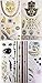 BohoTats Tattoos - Set 1 of 12 Sheets - Over 100+ Intricate Designs - Stunning Flash Metallic Boho Tattoos - Non Toxic - Quality Guarantee - Temporary Metallic Tattoos