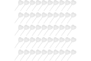 SQXBK 2PCS 50pcs/Pack 4ML Cupcake Pipettes Squeeze Dropper Plastic Pipettes Heart Round Rectangular Plastic Squeeze Transfer Pipettes for Chocolate, Moveland Cupcakes, Heart Shape