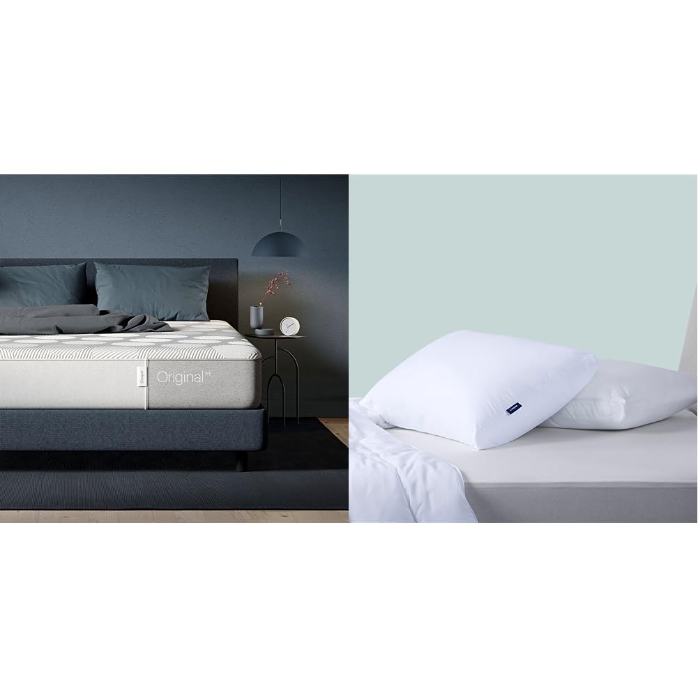 Casper Sleep Original Hybrid, California King,Light Gray & Original