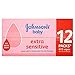 Johnson's Extra Sensitive Baby wipes, 12 x 56 Wipes (Total 672 Wipes) by Johnson's Baby