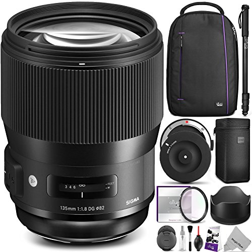 Sigma 135mm F/1.8 DG HSM Art Lens For Canon EF Cameras W/Sigma USB Dock & Advanced Photo And Travel Bundle