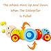 cossy Wooden Pull Toys for 1 Year Old, Caterpillar Push Toy for Toddler Children Kids