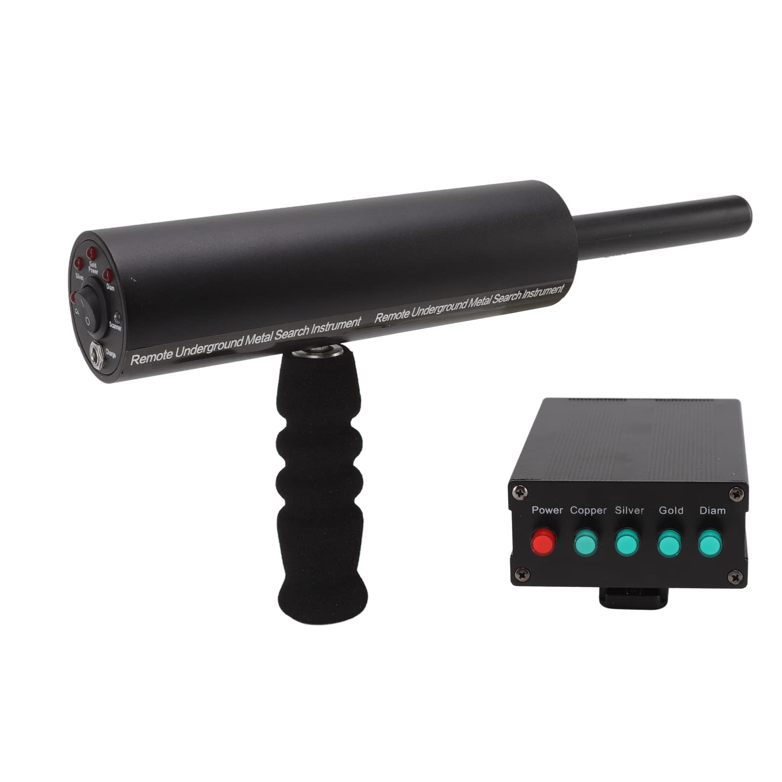 AKS Metal Detector, 800m Long Range 14m Depth Professional Rechargeable Gold Detector, High Sensitivity Handheld Underground Metal Finder for Gold, Silver, Copper, Precious Stones(Black)