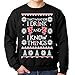 fresh tees I Drink and I Know Things Ugly Christmas Sweatshirt (Large, Black)