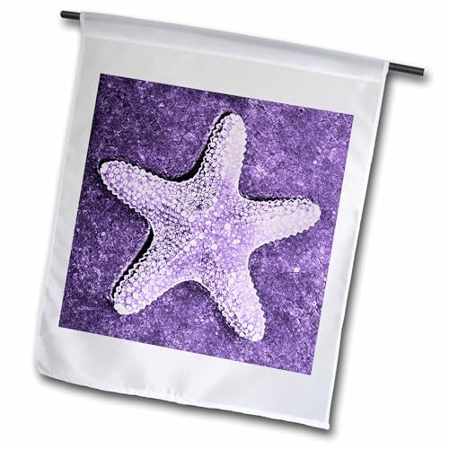 3dRose fl_27957_1 Purple Starfish Garden Flag, 12 by 18-Inch