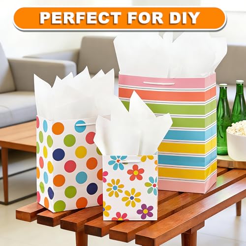 120 Fogli di Carta Velina Bianco, 50 x 70cm Carta Velina per Imballaggio,per Sacchetti Regalo,Per Cartamodelli, Matrimonio, Compleanno, Natale, Fai Da Te, Decorazione