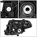 Pair of Black Housing Clear Corner Headlight Lamps Compatible with Frontier Pathfinder 2nd Gen D40 05-08