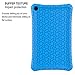 AVAWO Silicone Case for Amazon Fire HD 8 Tablet with Alexa (7th/8th Generation, 2017/2018 Release) - Anti Slip Shockproof Light Weight Protective Cover [Kids Friendly], Blue