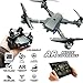 ATTOP XT-1 Foldable Mini RC Drones with HD Camera Live Video FPV Quadcopter Selfie Drone 2.4G 6Axis Gyro with One Key Take Off Altitude Hold (Gray)