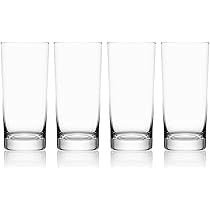 Mikasa Lana Tall Beverage Highball Glass Cups, Set of 4, 16 Ounce