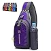 Peicees Chest Crossbody Sling Backpack Bag Travel Bike Gym Daypack for Women Men