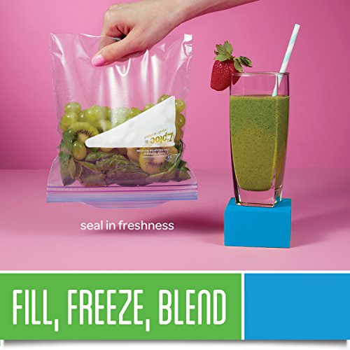SC JOHNSON PROFESSIONAL ZIPLOC PROFESSIONAL FREEZER BAGS, FOR FOOD ORGANIZATION AND STORAGE, DOUBLE ZIPPER, 2 GALLON, 100 COUNT