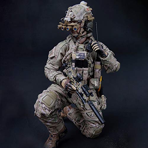Haoun 1/6 Scale Army Military Action Figure,12 Inch Flexible Soldier Model with Accessories Collection Military Toys Play Set for Kids Adults - DEVGRU