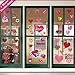Ivenf Valentines Day Decorations Heart Window Clings Decor, Kids School Home Office Large Valentines Hearts Accessories Birthday Party Supplies Gifts, 4 Sheet 70pcs