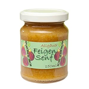 Feigen Senf aus dem Allgäu | 150ml süßer Feinkost Senf für Käse | Feigensenf aus besten Zutaten vom Puntzelhof