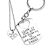O.RIYA Alloy Father Daughter Keychain & Daddys Girl Necklace Set , Silver Plated