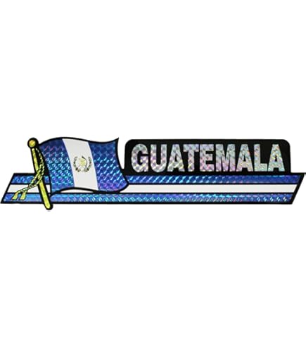 Guatemala Flag Bumper Stickers - 4 Pack Of 2 Inch Vinyl Decals Left & Right Facing