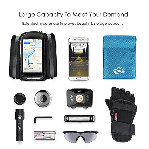 image for HiHiLL Bicycle Bag, Bike Bag, Bicycle Tube Bag, Bike Phone Bag, Bicycl