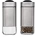 CHEFVANTAGE Salt and Pepper Shakers Set with Adjustable Pour Holes - Stainless Steel