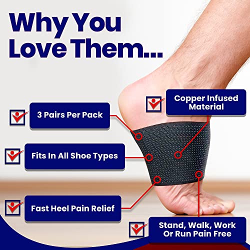Plantar Fasciitis Arch Supports Compression Sleeves Foot Brace For Heel Pain, Bone Spurs, Flat