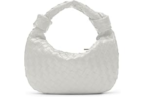 APRYL Woven Handbags for Women, Hobo Bags for Women, Fashion Knotted Small Top Handle Purse Clutch, Soft Vegan Leather