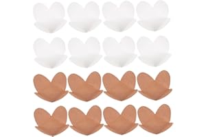 BEBEMOKO 100Pcs Chocolate Packaging Trays with Compartments, White and Kraft Paper Candy Separators for