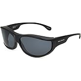 Dioptics Solar Shield Andes Fits Over Sunglasses Polarized Wrap, Black, 54 mm
