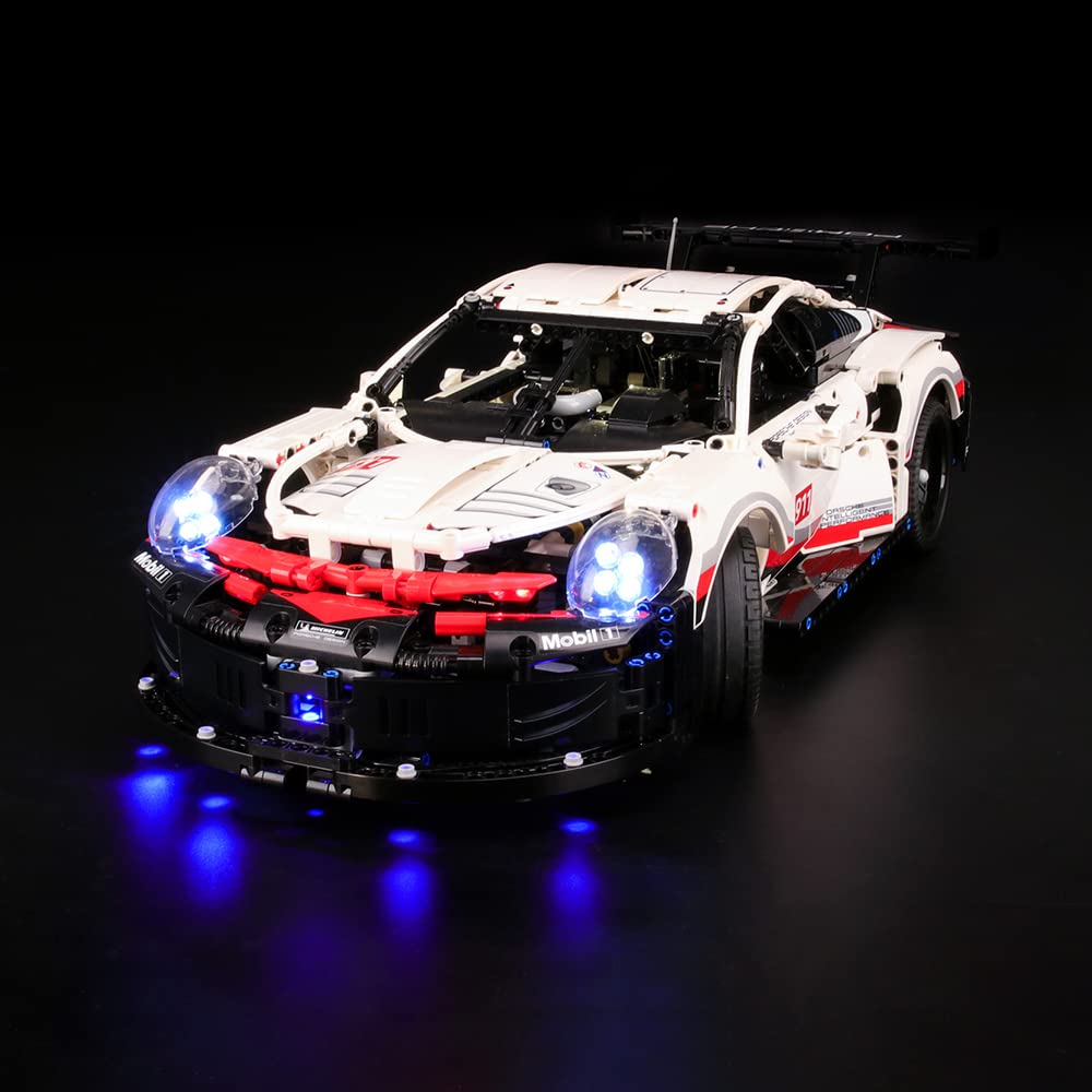 GEAMENT LED Light Kit Compatible with LEGO Porsche 911 RSR Race Car Building Blocks Model - for Technic 42096 (Building Set Not Included)