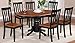 East West Furniture AVT-BLK-TP Avon Kitchen Dining Table - an Oval Wooden Table Top with Butterfly Leaf & Pedestal Base, 42x60 Inch, Black & Cherry