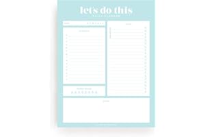 Bliss Collections Daily Planning Pad, To Do List Notebook - Lets Do This - Undated Tear-Off Sheets Notepad - Day or Work Calendar, Organizer, Scheduler for Goals, Tasks, Ideas - 8.5" x 11", 50 Sheets