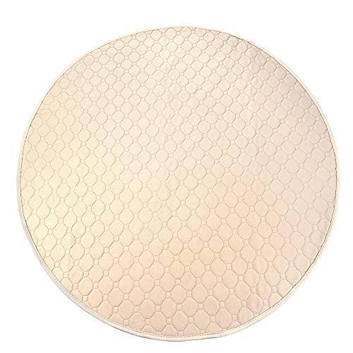 ULIGOTA Washable Dog Training Pad - 121cm x 121cm Round Reusable Puppy Pee Pad for Playpen Mat & Whelping Mat (48"x48")