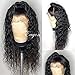Eayon Hair 360 Lace Frontal Wig Human Hair 180% Density Water Wave Brazilian Remy Lace Wigs with Baby Hair for Black Women 16 inches Natural Color