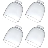 Clear Glass Shades Replacement for Ceiling Fan 4 Pack, Ceiling Fan Light Covers Replacement for Light Fixtures Vanity Pendant