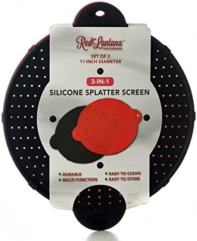 Silicone Splatter Screens Set of 2 - Cooking Grease Screen Cover for Frying Pan and Skillet