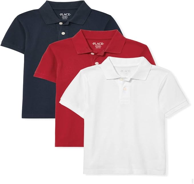 The Children's Place Boys Uniform Pique Polo 3Pack Clothing