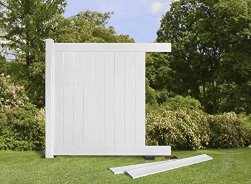Longlife Sichtschutz Zaun Kunststoff weiß 170x170cm aus extrem witterungsbeständigem Fensterkunststoff (kein WPC) (1… – Bild 3