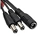 LED Light Strip DC 2.1x5.5mm Wire Power Pigtails Adapter Barrel Plug Socket Cables and CCTV Security Camera, DVR,Car Rearview Monitor System Video and Other Low Voltage Application Male+Female 5pack