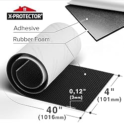 X-Protector Rubber Roll 40 x 4 inches - Black Non