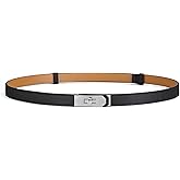 Fianmy Women‘s Thin Leather Belt - Adjustable Gold/Silver Buckle for Office, Wedding & Jeans
