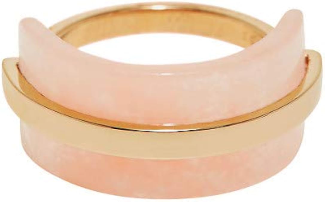 Esprit Edelstahl Ring Mit Stein In Rosenquartz Optik Amazon De Schmuck