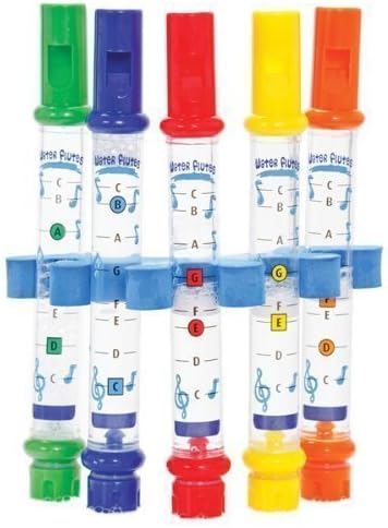 5 WATER FLUTES HOLDER MUSIC SHEETS FUN FOR KIDS BATH TUB TUNES SOUND TOY by Water Flutes