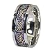 Fantasy Forge Jewelry Rainbow Celtic Spinner Ring Stainless Steel 8mm Comfort Fit Band Sizes 3-15