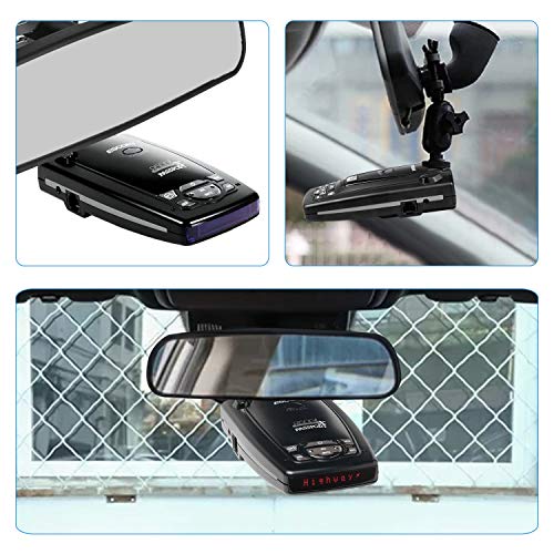 YiePhiot Car Rearview Mirror Radar Detector Mount for Escort Passport 9500ix 9500i 8500 7500 X80 X70 X50 Solo S2 S3 S4 SC 55 s75 Beltronics GX65 RX65 Red (Not for Escort IX & MAX Series) - Thumbnail 3