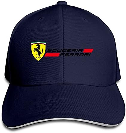 HmkoLo Scuderir Ferrari Sandwich Baseball Caps For Unisex Adjustable Navy