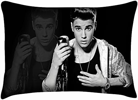 Justin Bieber Zippered Pillow Case Cushion Cover Pillow Slip Two Sides 20x30 Inch