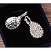 Wensltd Clearance! 1 Pairs Women Girls Cute Lady Crystal Rhinestone Earrings Elegant Jewelry (Silver)