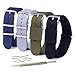 [Updated Version] 20mm/22mm Watch Bands Nylon, Vetoo Quick Release Premium Ballistic Nylon Straps, NATO Replacement Wristband with Adjustable Metal Clasp for Men Women, 4 Packs