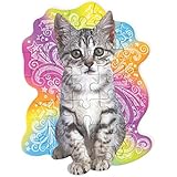 Playhouse Tabby Kitten 25-Piece Die-Cut Shaped Mini Puzzle for Kids