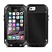 Love Mei LM001 Shockproof Water Resistant Dust/Dirt/Snow Proof Aluminum Metal Gorilla Glass Heavy Duty Protection Case Cover for Apple iPhone 6 Plus – Black